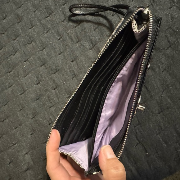 Coach Black and Gray Phone Wallet with Signature Monogram - Picture 2 of 2